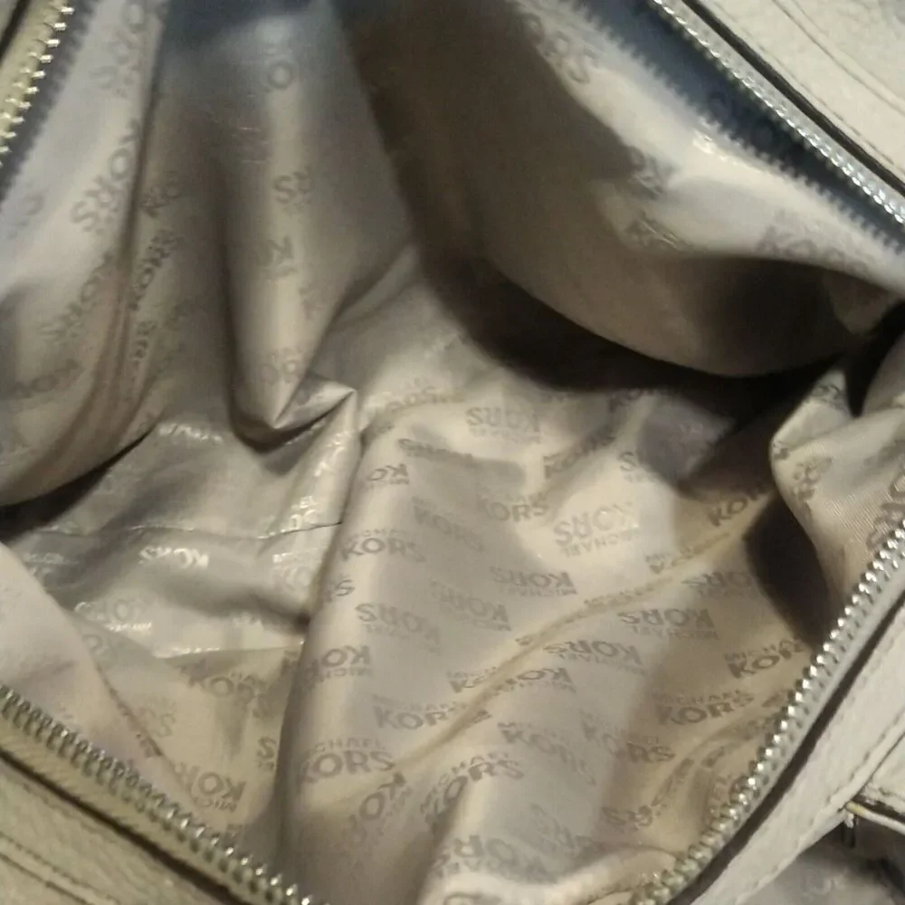 Michael Kors Gray Studded Leather Purse Shoulder bag